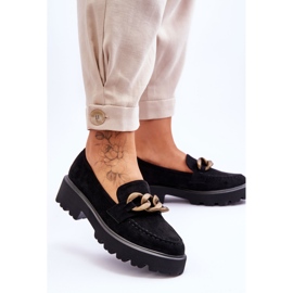 Mocassins Femme Daim S.Barski HX52-222 Noir le noir 3