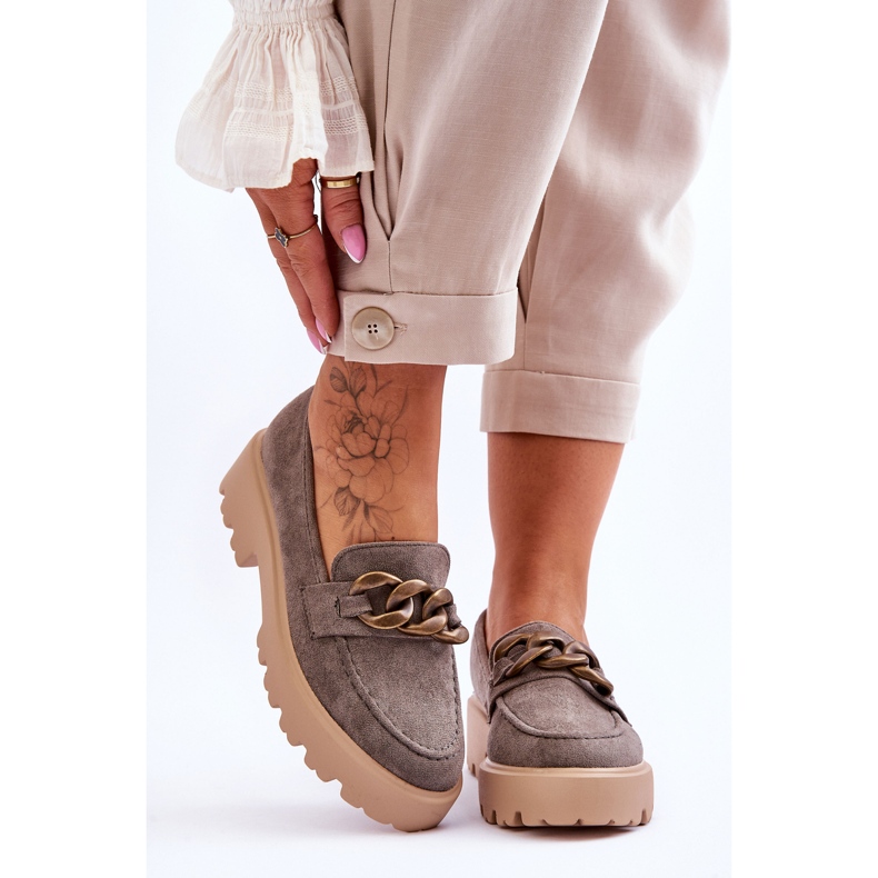 Mocassin Femme Daim S.Barski HX52-222 Gris 1