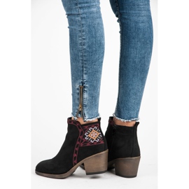 Kylie Bottines à motif ethnique le noir 5