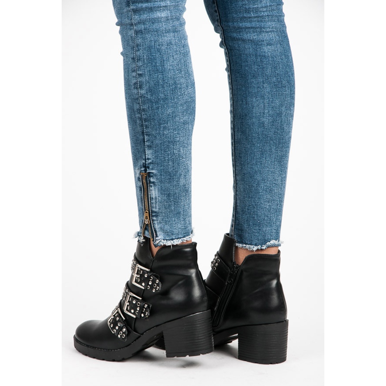 Kylie Bottes rock femme le noir 1