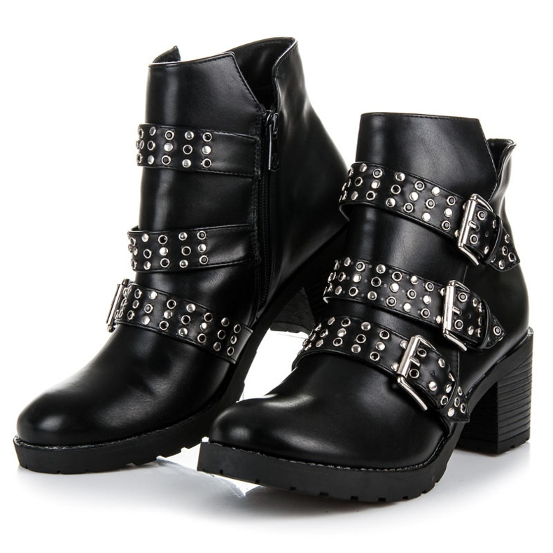 Kylie Bottes rock femme le noir 2