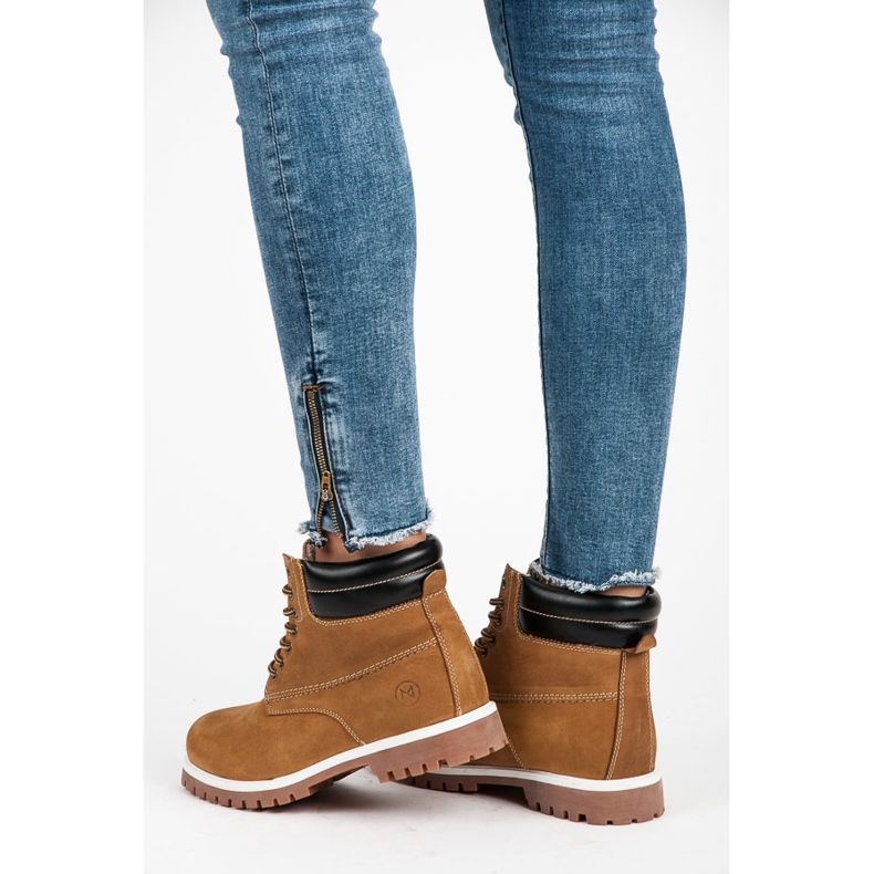 Mckeylor Trappeurs en cuir brun 1