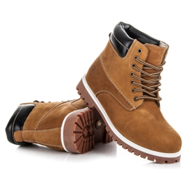 Mckeylor Trappeurs en cuir brun 4
