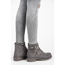 Bestelle Bottines à nœuds amovibles gris 1