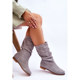 Bottes en Daim pour Femme Maciejka 05057-13 Gris 4