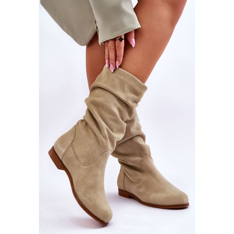 Bottes en Daim pour Femme Maciejka 05057-09 Vert clair 2