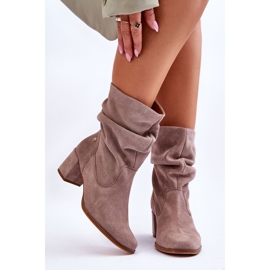 Bottines à Enfiler en Daim Maciejka 06005-10 Beige Foncé 1