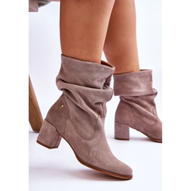 Bottines à Enfiler en Daim Maciejka 06005-10 Beige Foncé 3