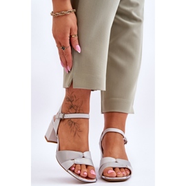 Sergio Leone SK898 Sandales à talons bas gris 1 Sergio Leone SK898 Sandales à talons bas gris 1