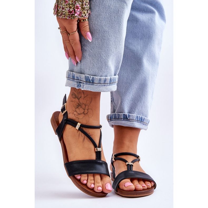 Sandales Plates Femme S.Barski KV-541-120 Noir 1