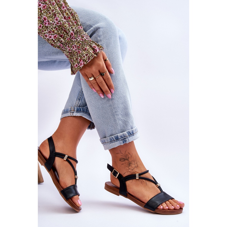 Sandales Plates Femme S.Barski KV-541-120 Noir 2