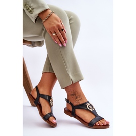 Sandales Plates S.Barski KV-5541-32 Noir 1