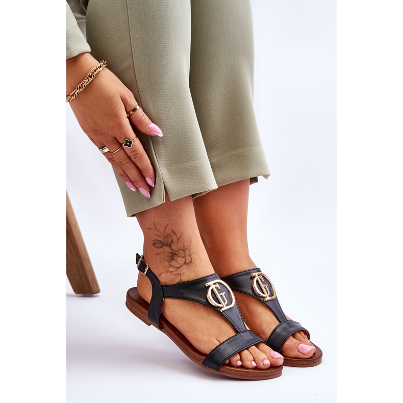 Sandales Plates S.Barski KV-5541-32 Noir le noir 2