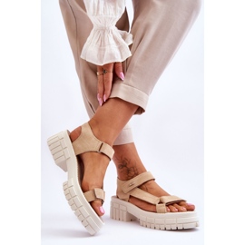 Sandales Femme Big Star Suede LL276036 Beige 2