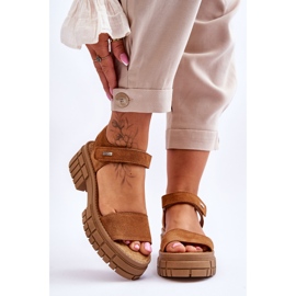 Sandales Femme Daim Big Star LL276032 Camel brun 1