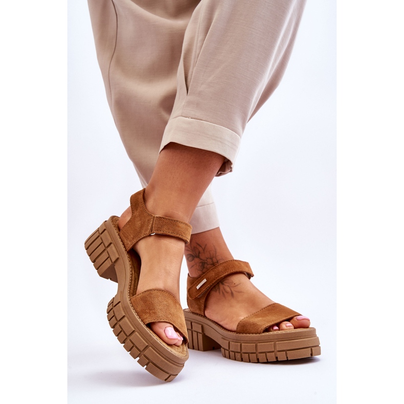Sandales Femme Daim Big Star LL276032 Camel brun 2
