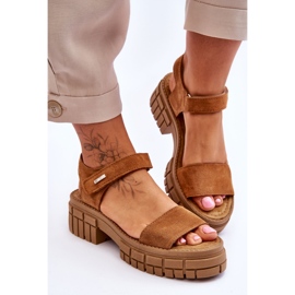 Sandales Femme Daim Big Star LL276032 Camel brun 4