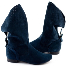 Olivier Bottines ajourées Elena bleu marine 3
