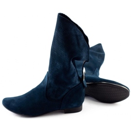Olivier Bottines ajourées Elena bleu marine 5