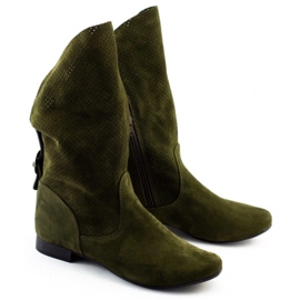 Olivier Bottines ajourées Elena vert 2