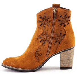 Olivier Escarpins ajourés Lena rouge orange 1