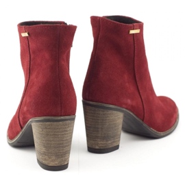 Olivier Bottines à talons bordeaux Sara rouge 4