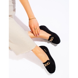Mocassins en daim noir Shelovet le noir 3