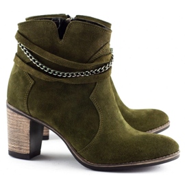 Olivier Boots à chaine Megi vert 2