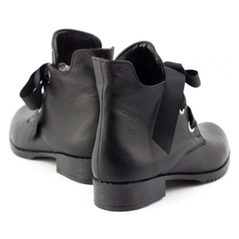 Olivier Bottines à ruban, isolées Flora avec grain noir le noir 3