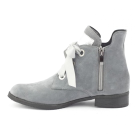 Olivier Bottines Flora grises avec un ruban 1