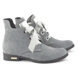 Olivier Bottines Flora grises avec un ruban 2