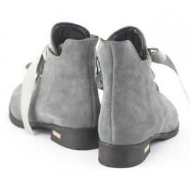 Olivier Bottines Flora grises avec un ruban 3