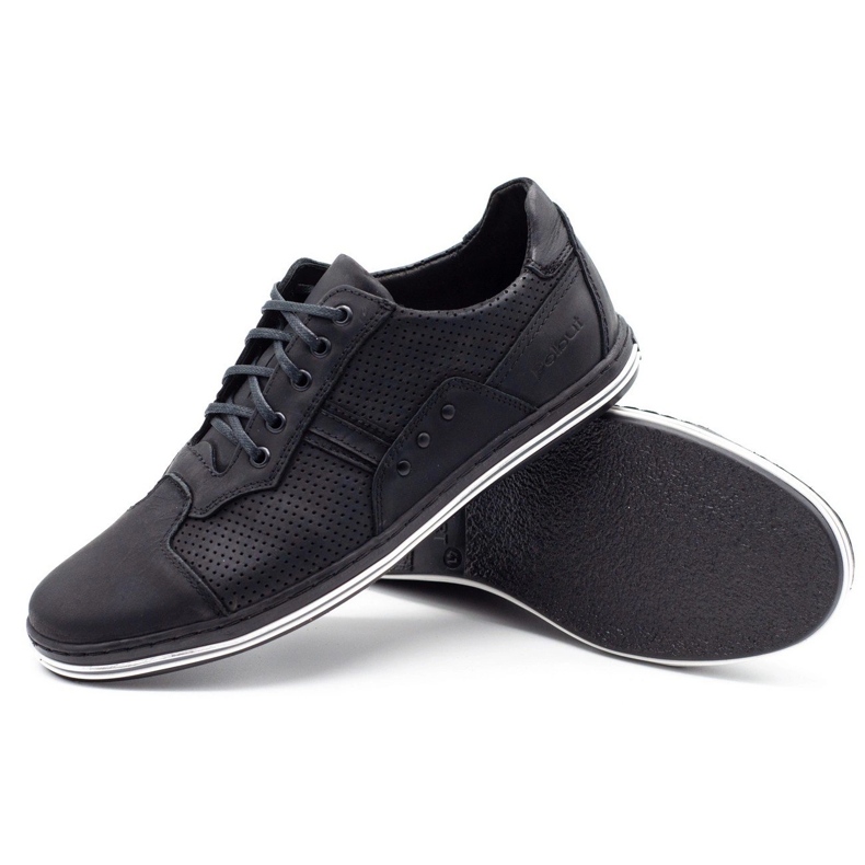 Polbut 1801P chaussures décontractées noires pour hommes 1