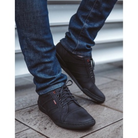Polbut Chaussures casual homme R3 Perforation Noir 1