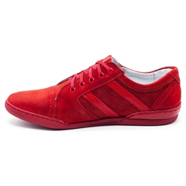 Polbut Chaussures décontractées pour hommes R3 Perforation rouge 5