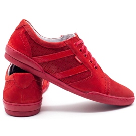 Polbut Chaussures décontractées pour hommes R3 Perforation rouge 7