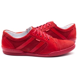 Polbut Chaussures décontractées pour hommes R3 Perforation rouge 8