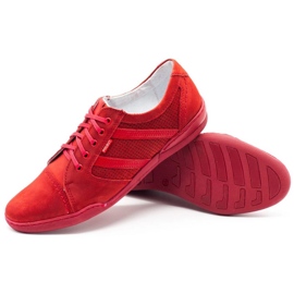 Polbut Chaussures décontractées pour hommes R3 Perforation rouge 1