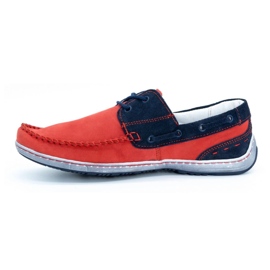 KOMODO Chaussures homme mocassins 902 rouge 1