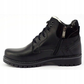 KOMODO Bottes de neige isolées pour hommes noires 885 le noir 1