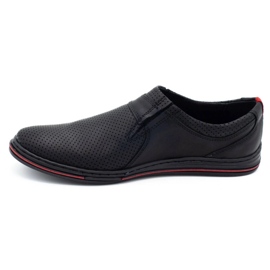 Polbut Chaussures en cuir pour hommes 362 perforation noire 1