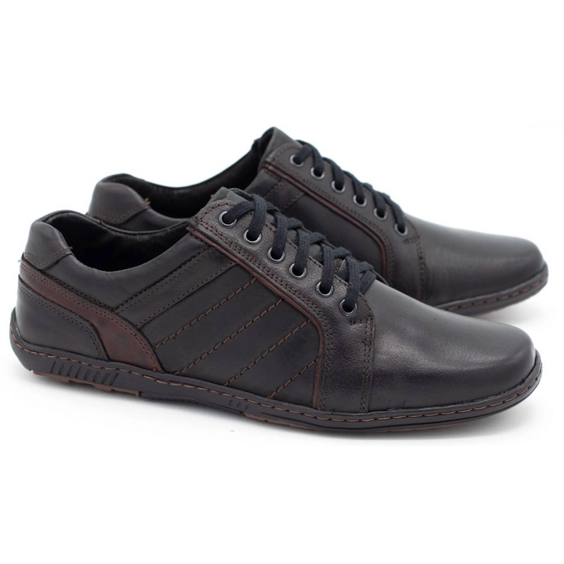 Mario Pala Chaussures en cuir pour hommes 616 noir 2
