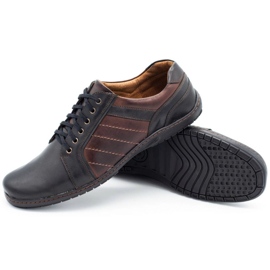 Mario Pala Chaussures en cuir pour hommes 616 noir avec marron brun 2 Mario Pala Chaussures en cuir pour hommes 616 noir avec marron brun 2