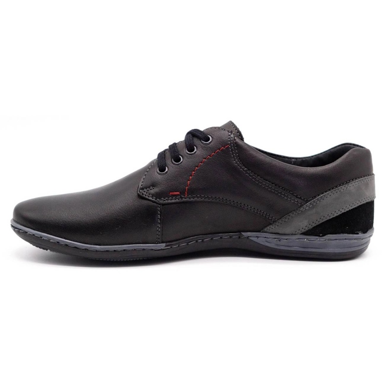 Olivier Chaussures en cuir pour hommes 623 noir le noir 1