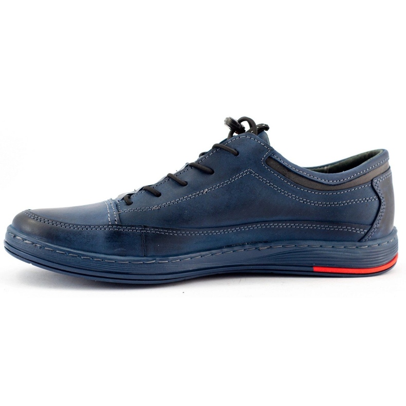 Polbut Chaussures casual homme cuir K22 bleu marine multicolore 1