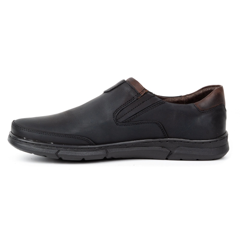Polbut Chaussures sans lacets pour hommes J51 noir le noir 1