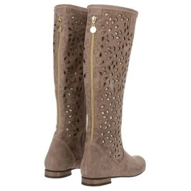 Olivier Boots ajourées femme beige foncé 3