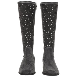 Olivier Boots ajourées femme gris foncé 2
