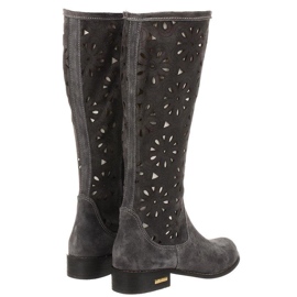 Olivier Boots ajourées femme gris foncé 3