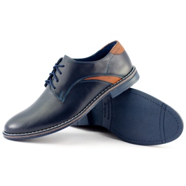Lukas Chaussures élégantes pour hommes 253LU bleu marine 1